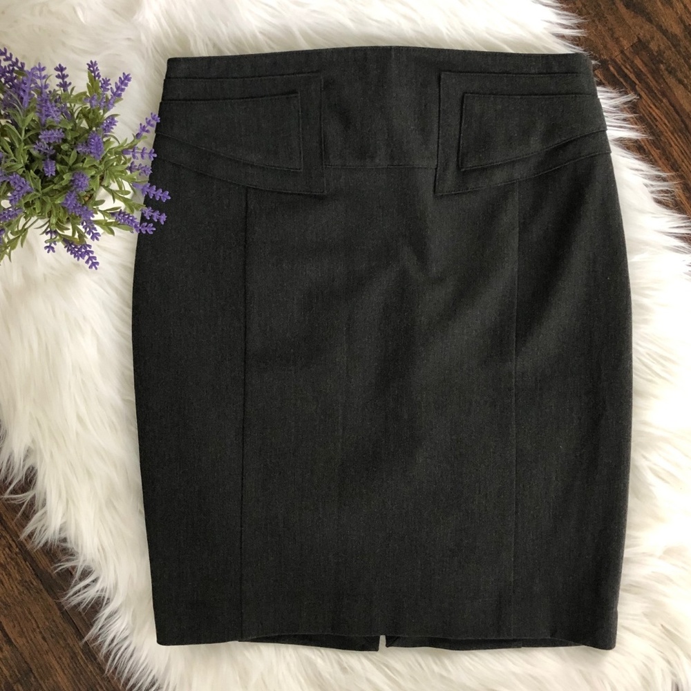Express Dark Gray High Waisted Pencil Skirt Sz 6